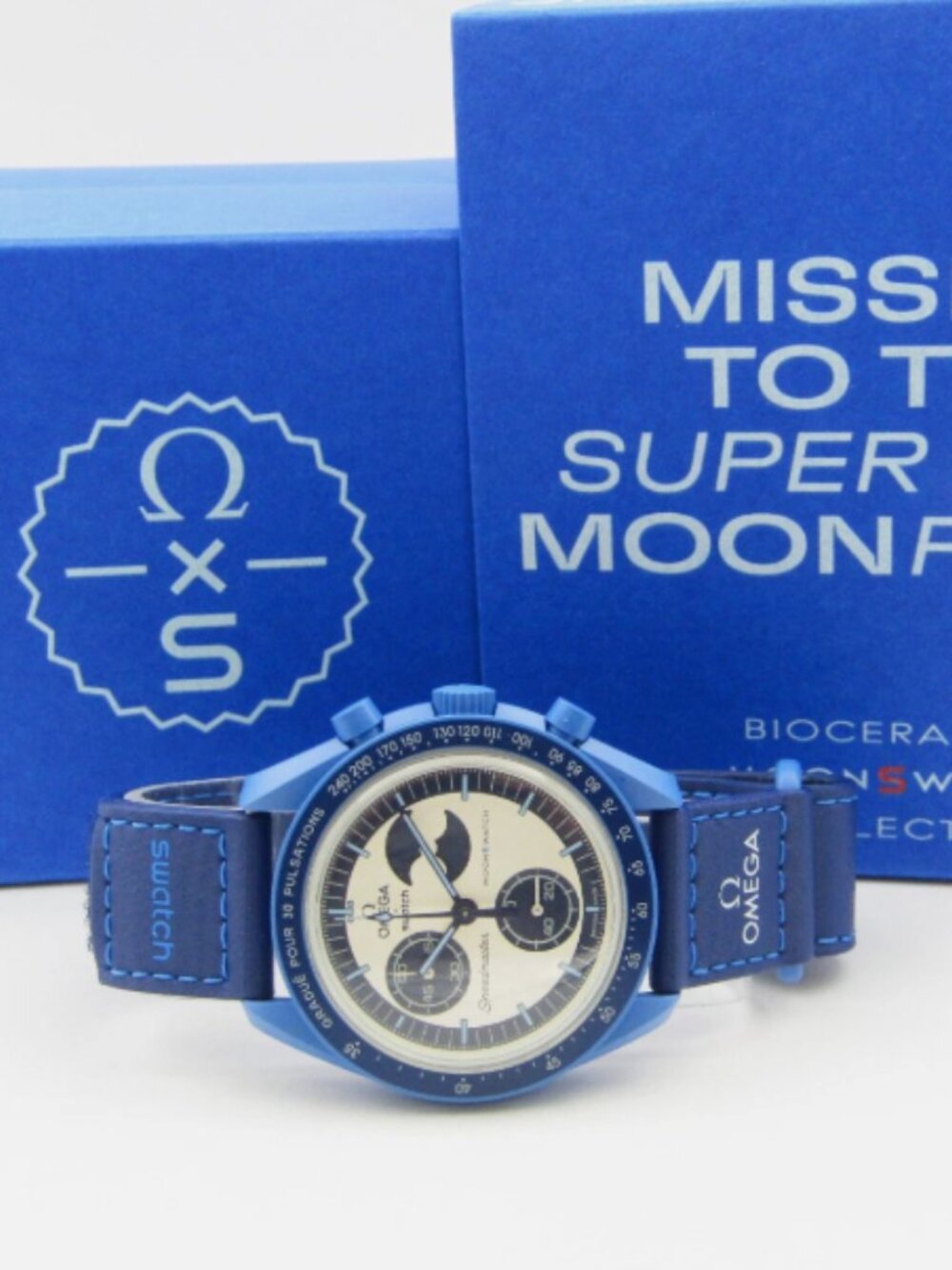 OMEGA X SWATCH MISSION TO THE SUPER BLUE MOONPHASE